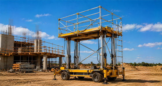 Hydraulic scaffolding